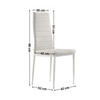 SHIRLEY - Conjunto de cadeiras de refeição em pele