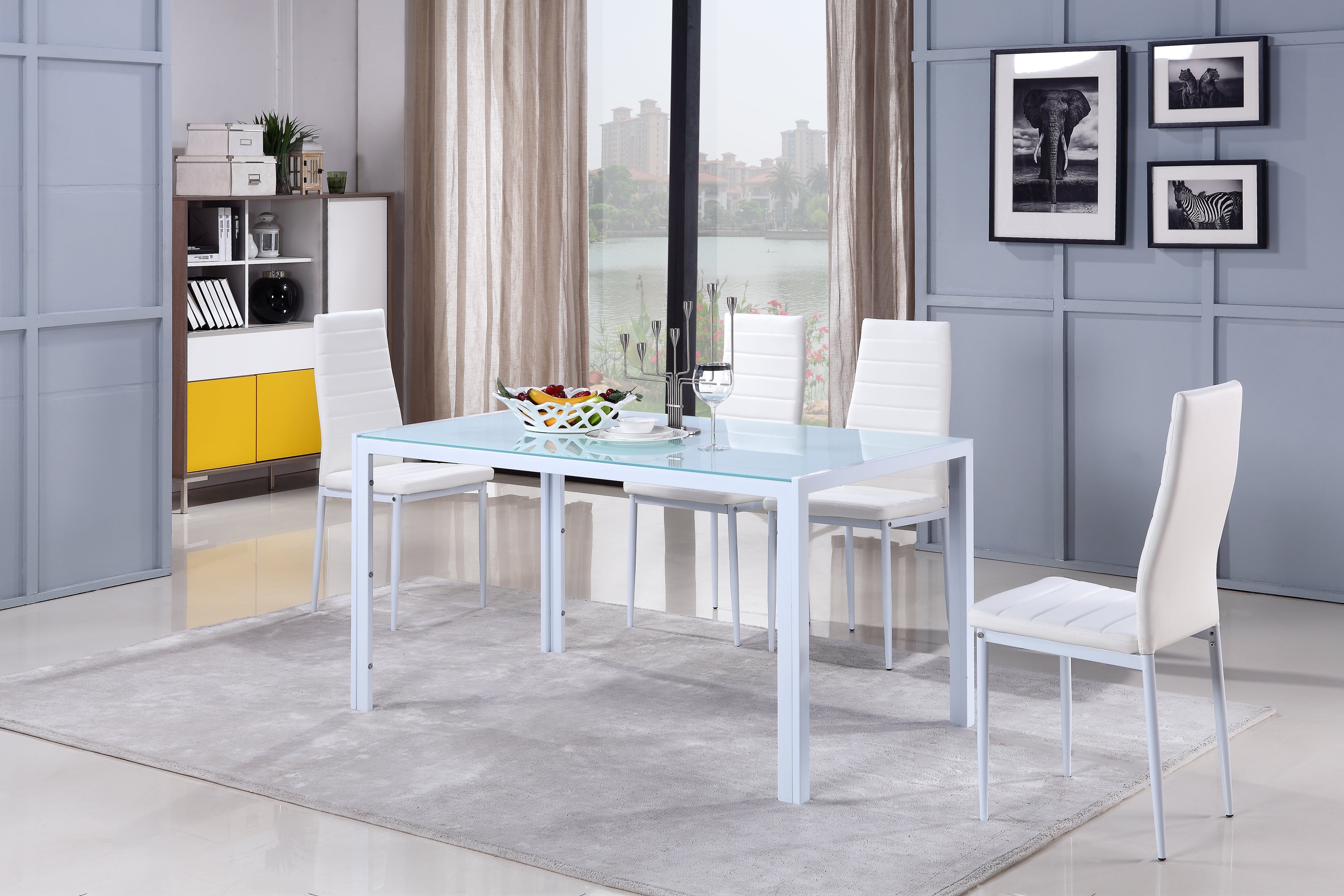 SHIRLEY - Conjunto de cadeiras de refeição em pele