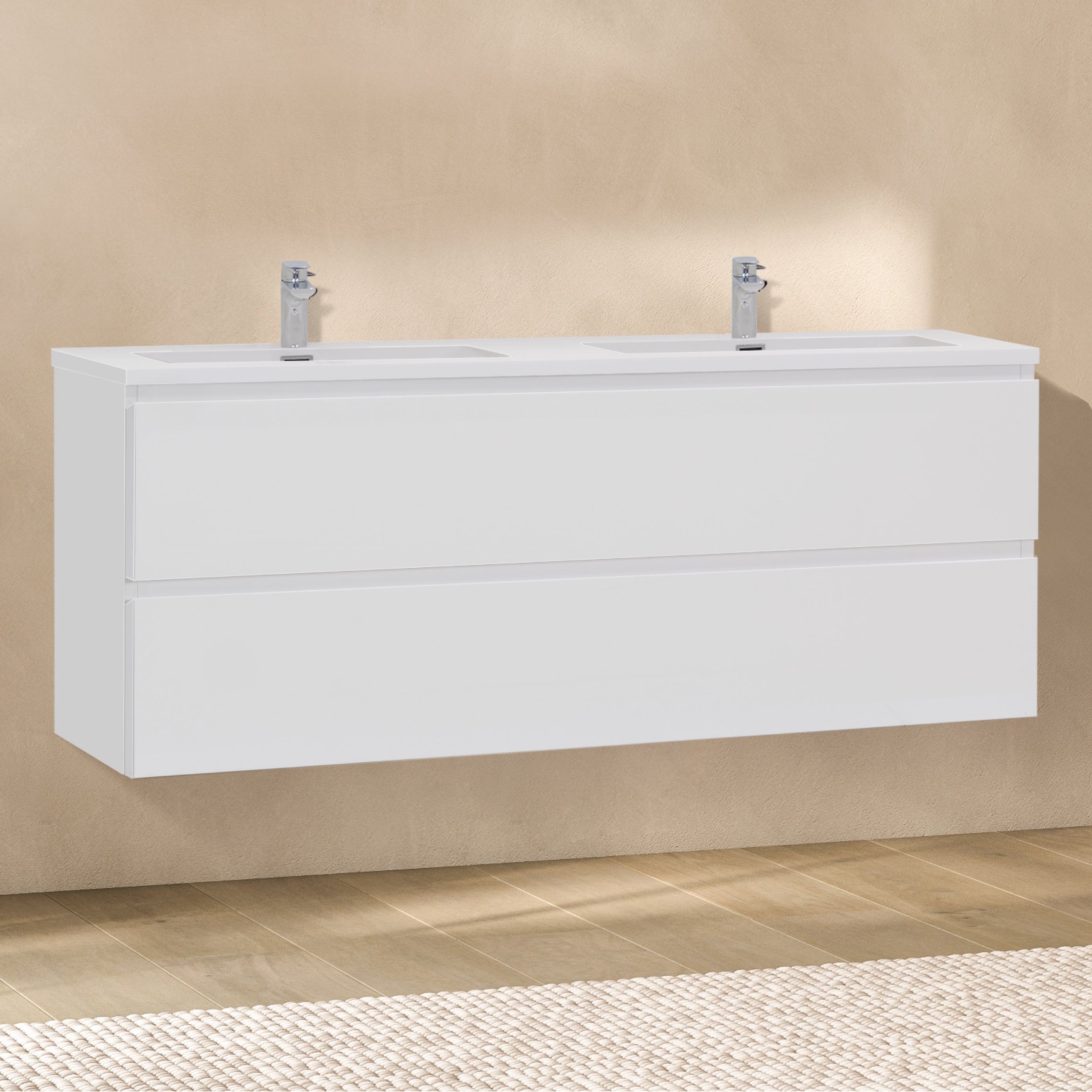 Atena – Móvel de Lavatório Suspenso com Gaveta Soft-Close | Vários Tamanhos e Cores