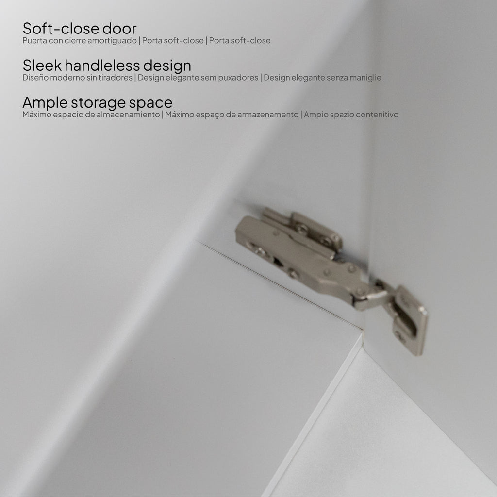 Atena - Conjunto de Casa de Banho Suspenso - Disponível em 60, 80, 100 e 120 cm - Várias Cores