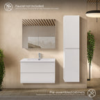 Atena - Conjunto de Casa de Banho Suspenso - Disponível em 60, 80, 100 e 120 cm - Várias Cores