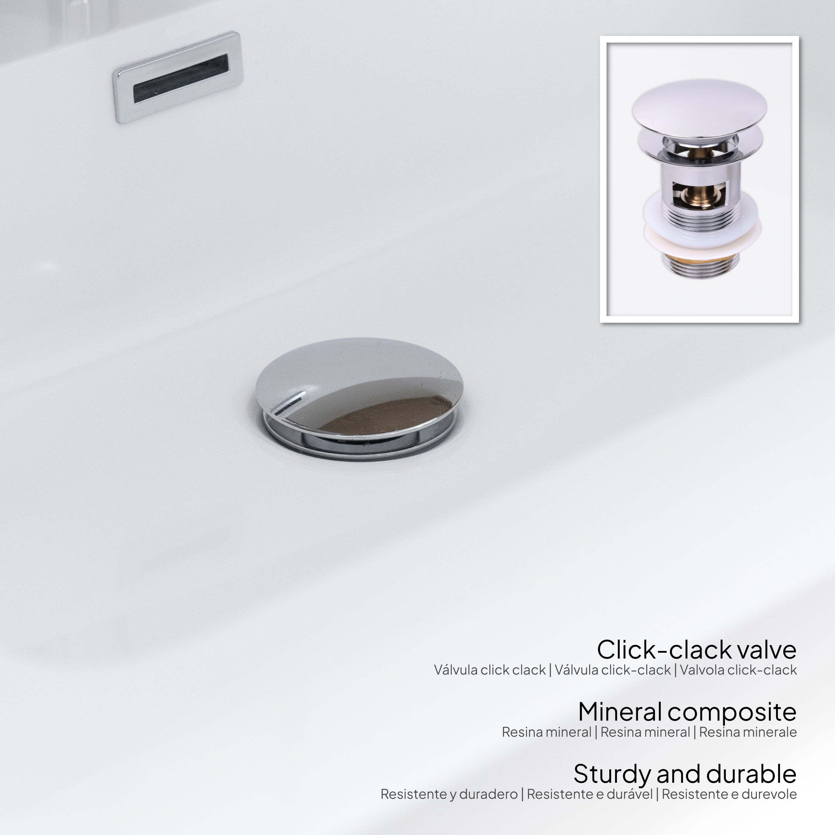 Atena – Móvel de Lavatório Suspenso com Gaveta Soft-Close | Vários Tamanhos e Cores