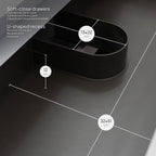 Atena – Móvel de Lavatório Suspenso com Gaveta Soft-Close | Vários Tamanhos e Cores