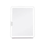 Espelho de Maquilhagem com Luz LED, Espelho Portátil Tipo Tablet com Iluminação de 3 Cores, Luz Regulável, Suporte Ajustável, Alimentação Dupla e Controlo Tátil