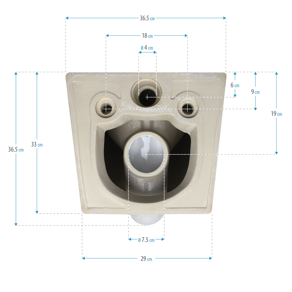 FRANCO - Sanita suspensa preta sem aro interno - tampa de fecho suave incluída