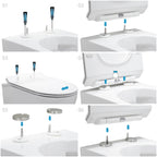 FRANCO - Sanita suspensa preta sem aro interno - tampa de fecho suave incluída