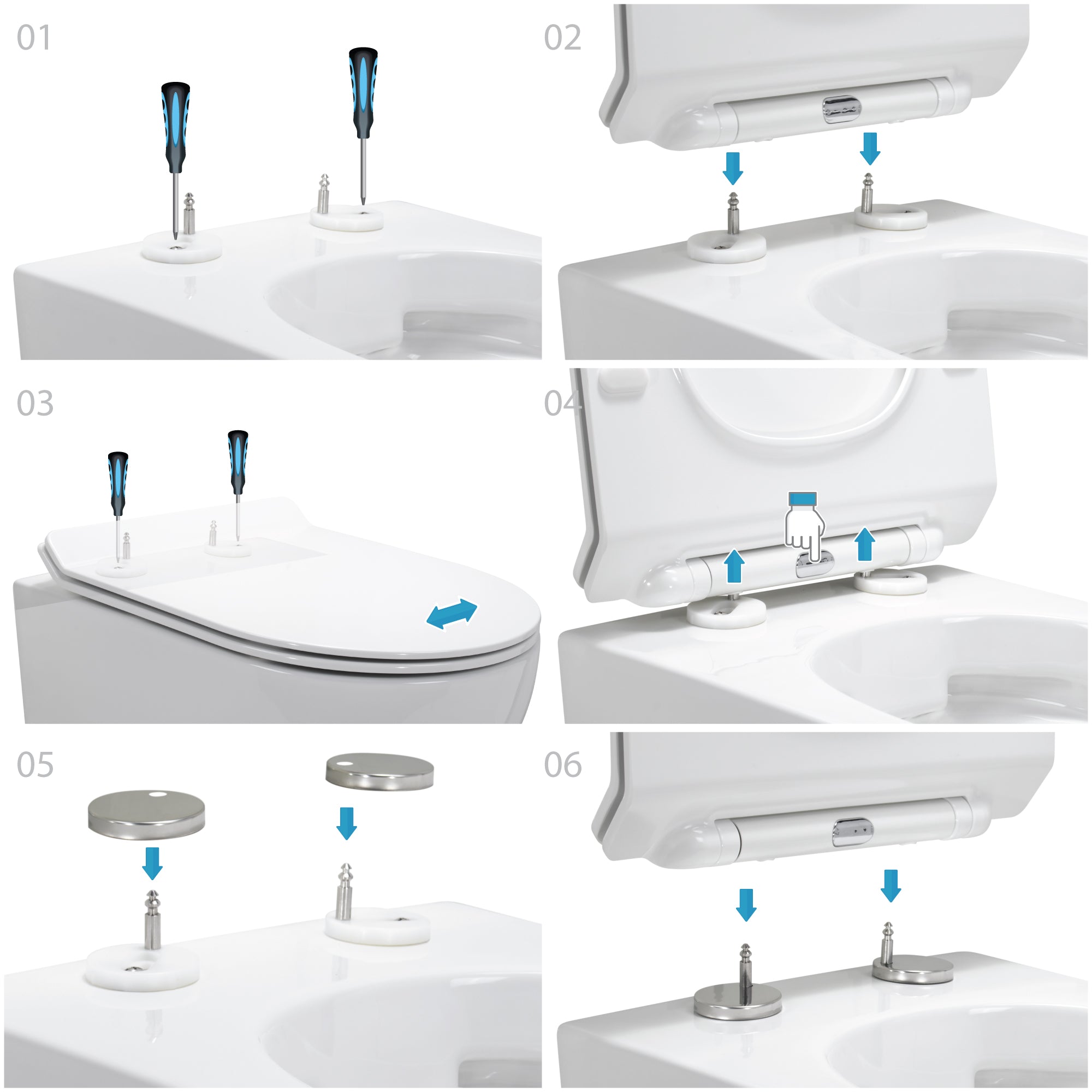 FRANCO - Sanita suspensa preta sem aro interno - tampa de fecho suave incluída