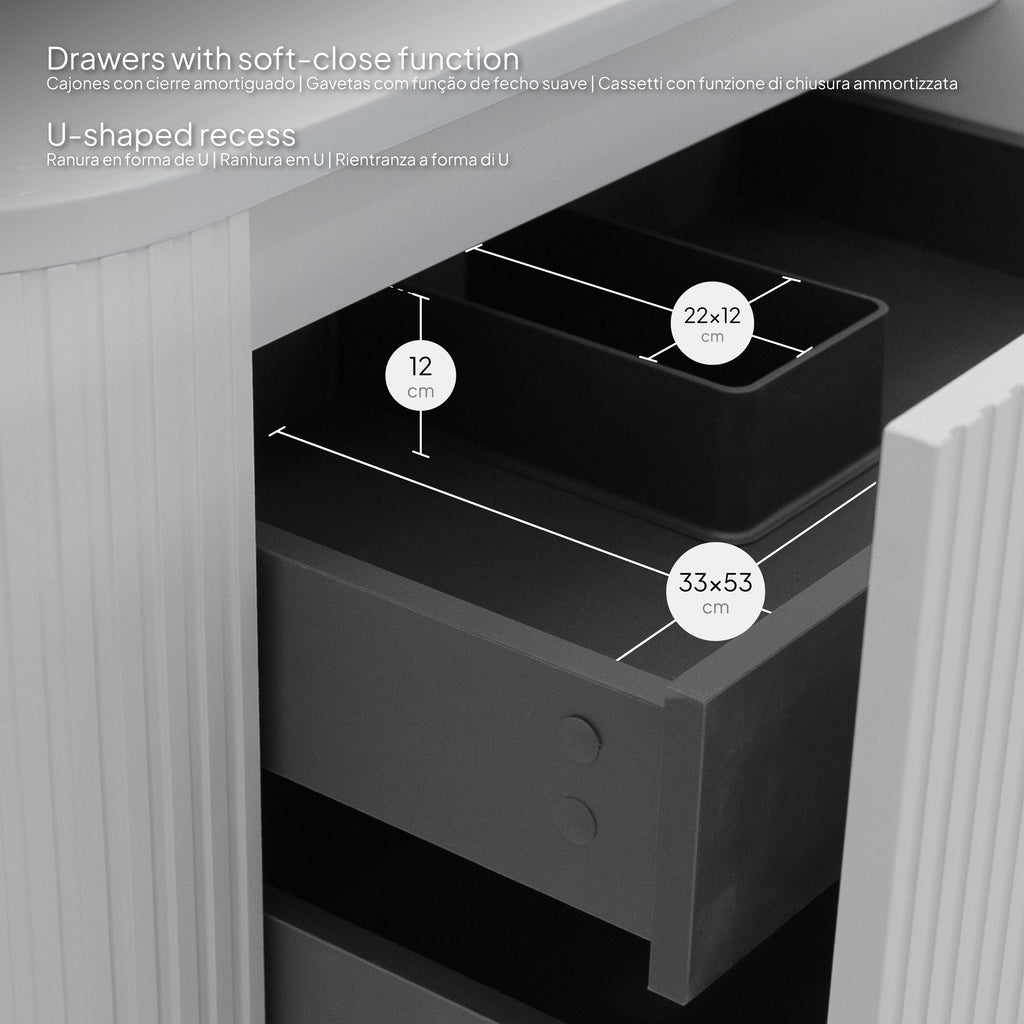 Maia Plus - Conjunto de Casa de Banho Suspenso - Disponível em 90 cm - Várias Cores