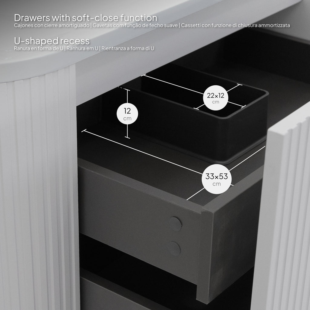 Maia - Conjunto de Casa de Banho Suspenso - Disponível em 90 cm - Várias Cores