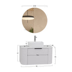 Maia - Conjunto de Casa de Banho Suspenso - Disponível em 90 cm - Várias Cores