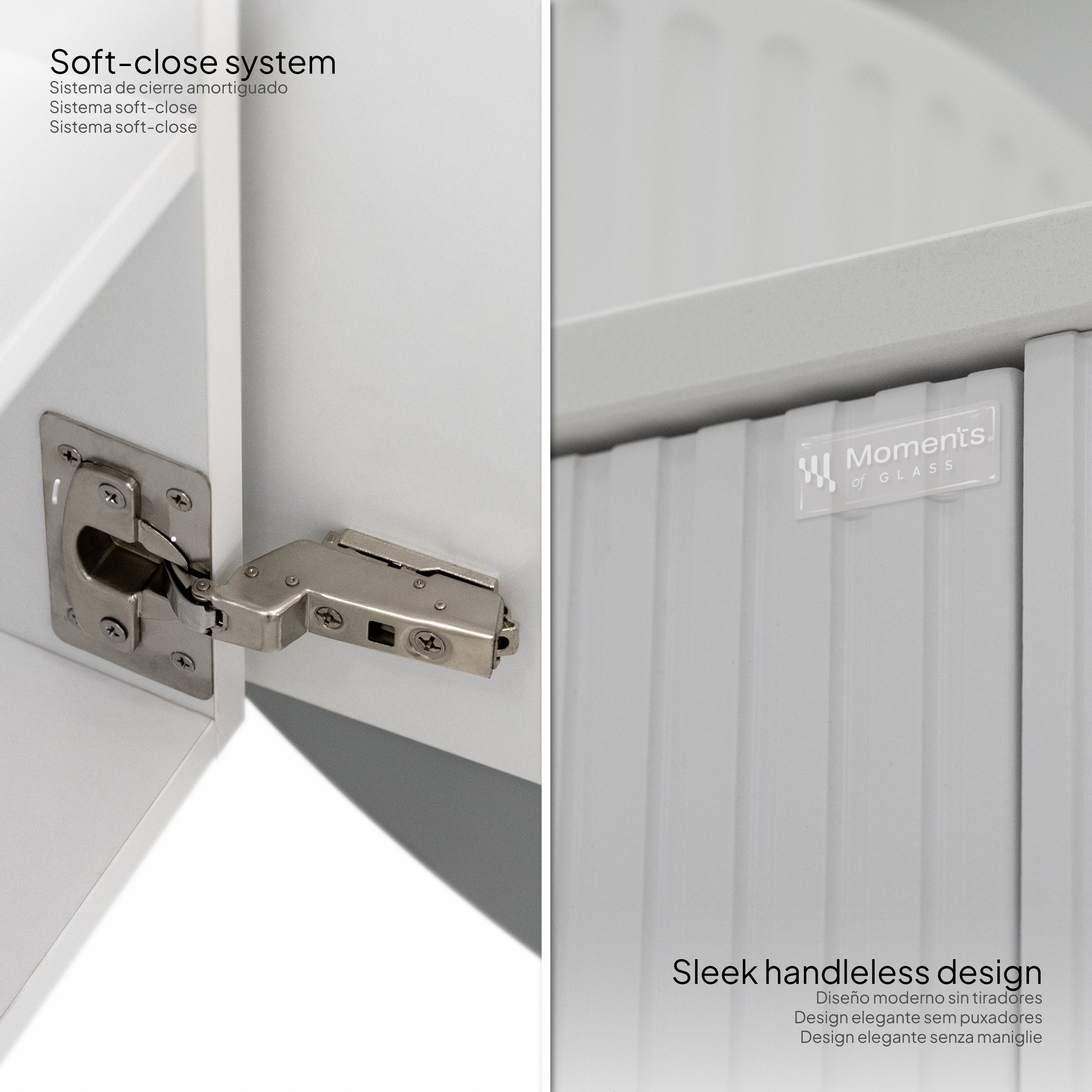 Maia - Conjunto de Casa de Banho Suspenso - Disponível em 90 cm - Várias Cores