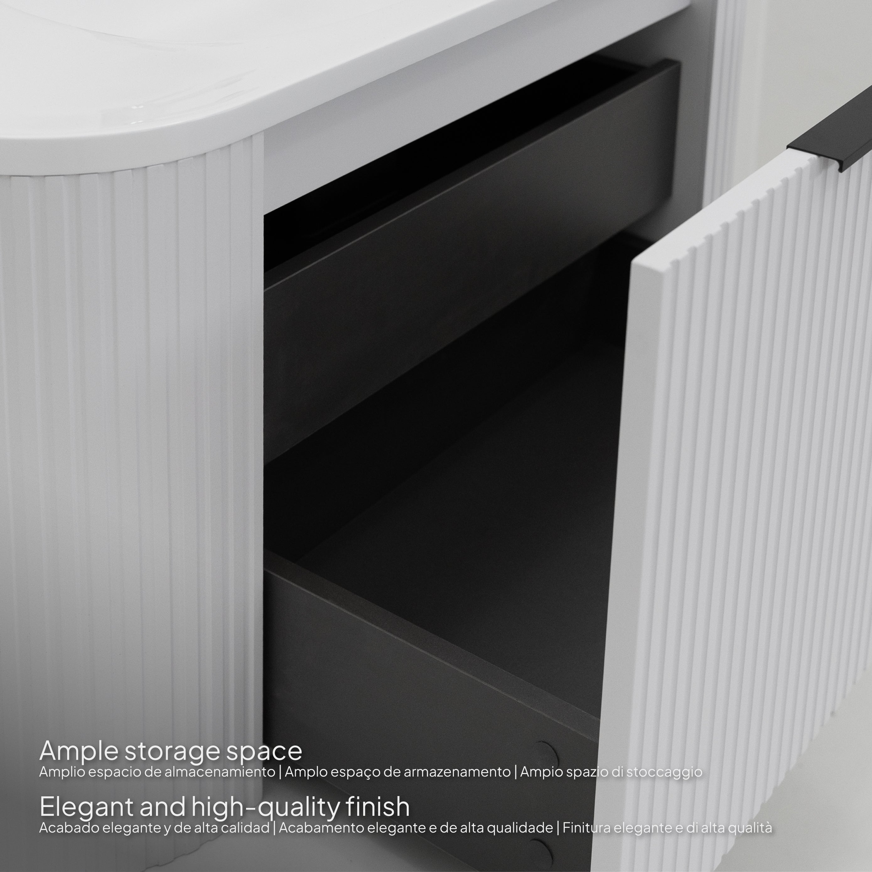 Maia - Conjunto de Casa de Banho Suspenso - Disponível em 90 cm - Várias Cores