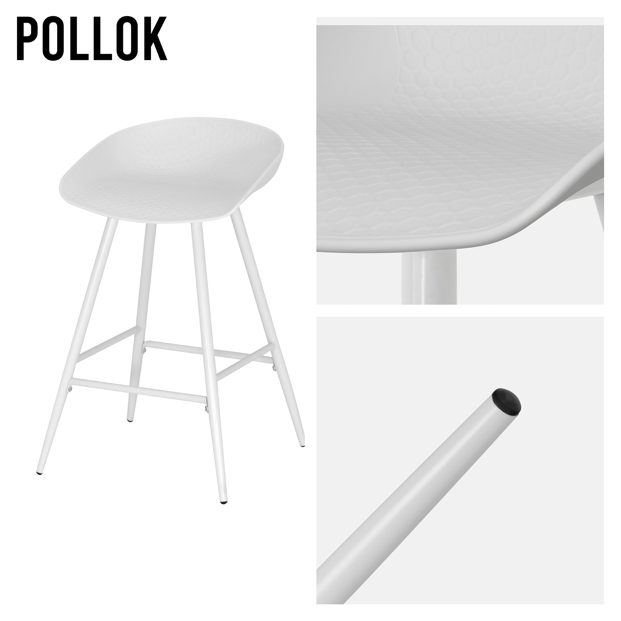 POLLOK - Conjunto de 4 Bancos Altos