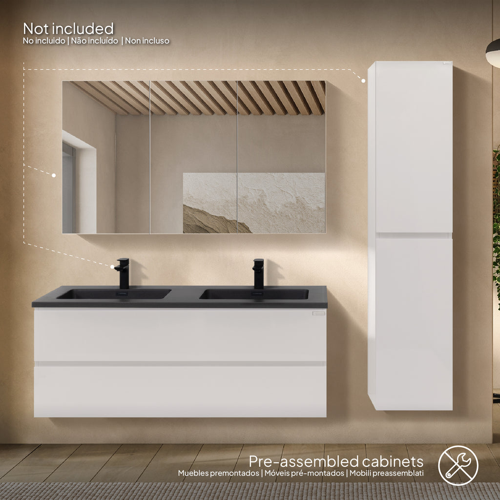 Atena – Móvel de Lavatório Suspenso com Gaveta Soft-Close | Vários Tamanhos e Cores