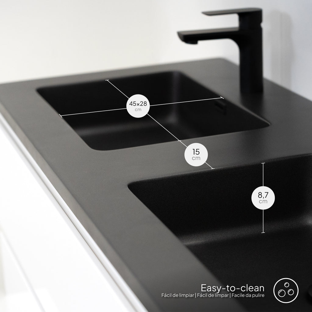 Atena – Móvel de Lavatório Suspenso com Gaveta Soft-Close | Vários Tamanhos e Cores