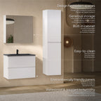 Atena - Conjunto de Casa de Banho Suspenso - Disponível em 60, 80, 100 e 120 cm - Várias Cores