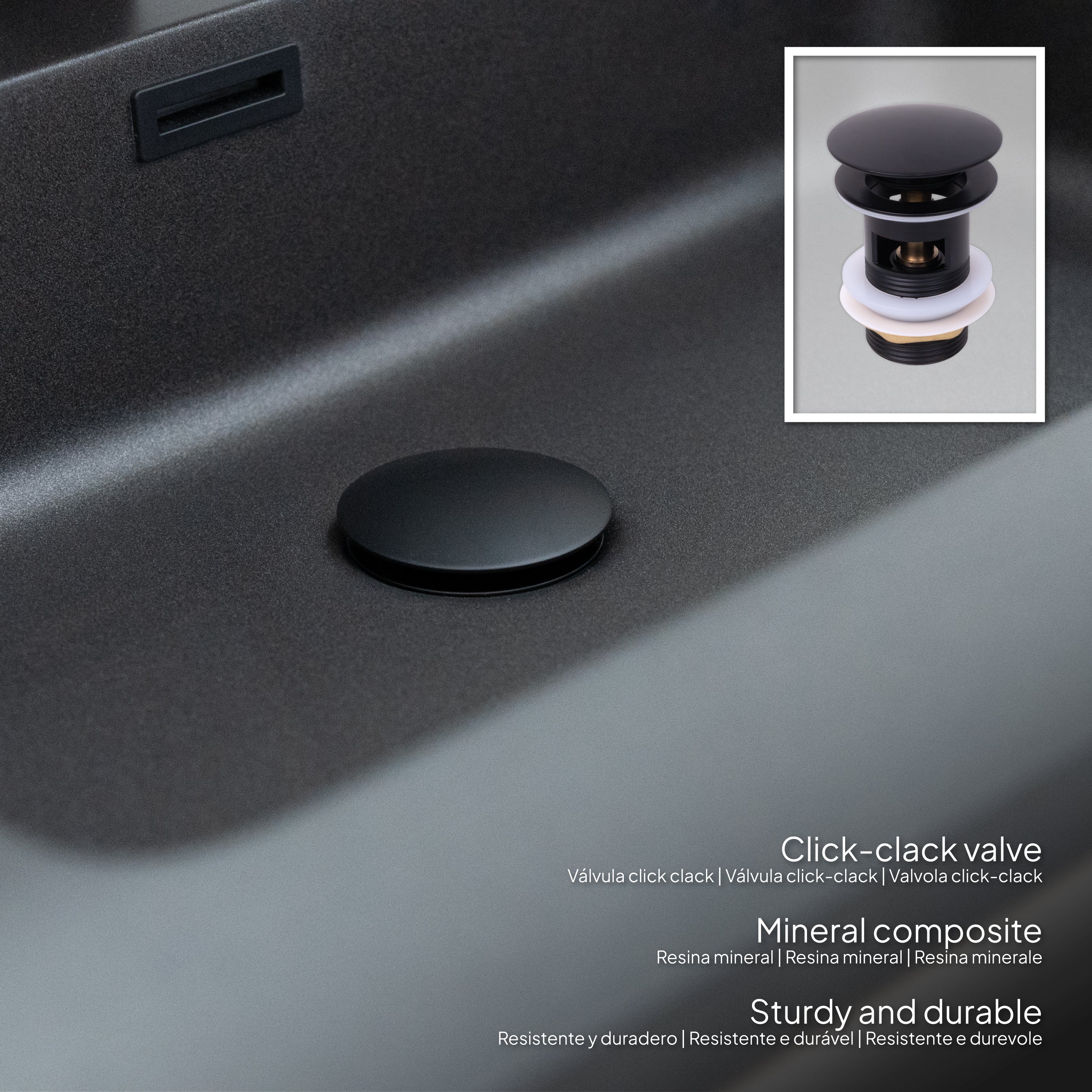 Atena – Móvel de Lavatório Suspenso com Gaveta Soft-Close | Vários Tamanhos e Cores