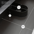 Atena – Móvel de Lavatório Suspenso com Gaveta Soft-Close | Vários Tamanhos e Cores