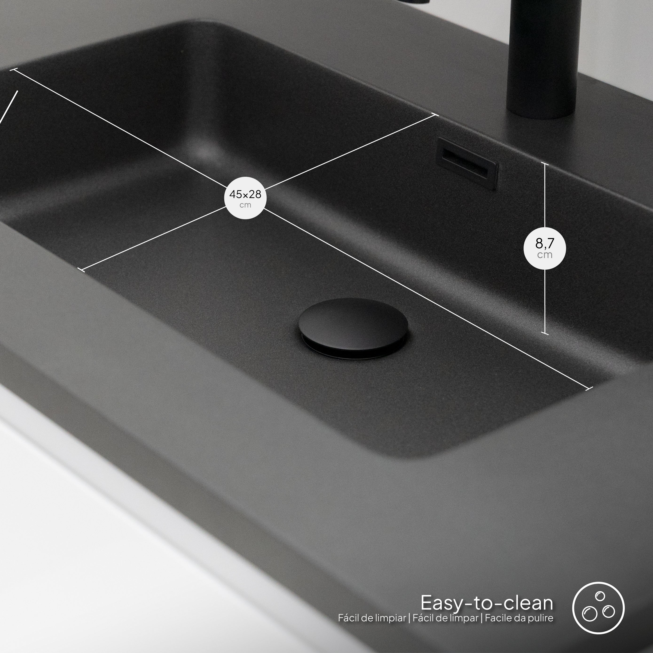 Atena – Móvel de Lavatório Suspenso com Gaveta Soft-Close | Vários Tamanhos e Cores