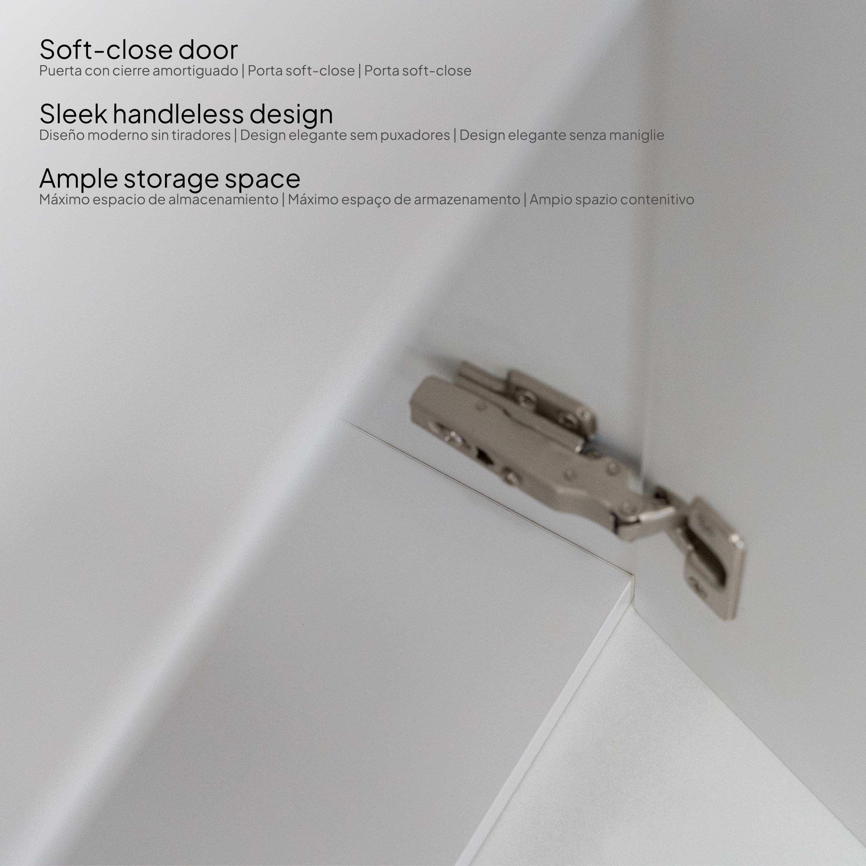 Atena - Conjunto de Casa de Banho Suspenso - Disponível em 60, 80, 100 e 120 cm - Várias Cores