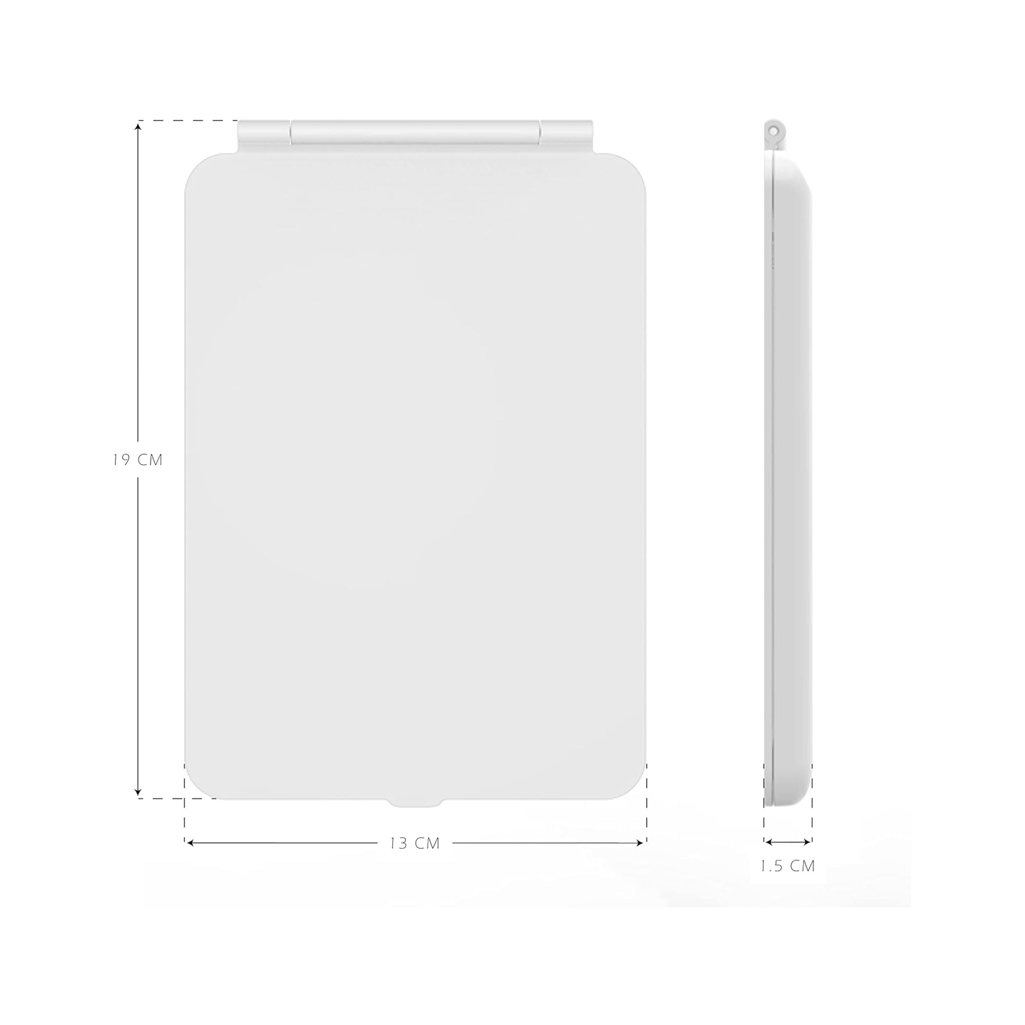 Espelho de Maquilhagem com Luz LED, Espelho Portátil Tipo Tablet com Iluminação de 3 Cores, Luz Regulável, Suporte Ajustável, Alimentação Dupla e Controlo Tátil