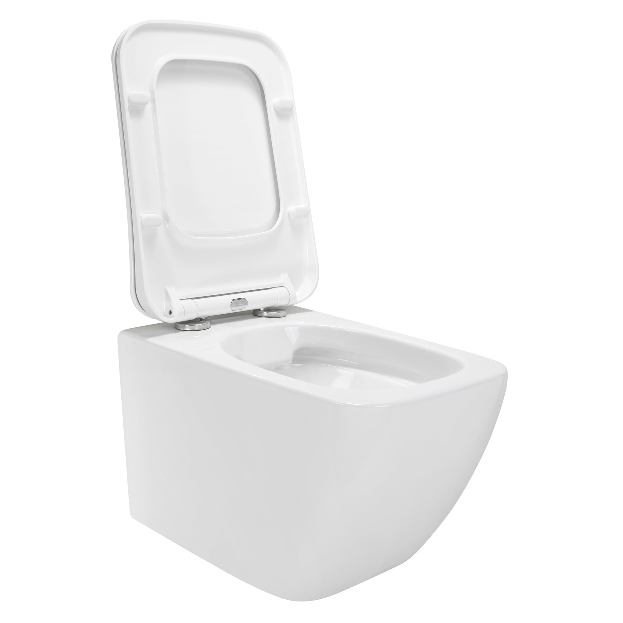 CUBE - Sanita suspensa preta sem aro interno - tampa de fecho suave incluída