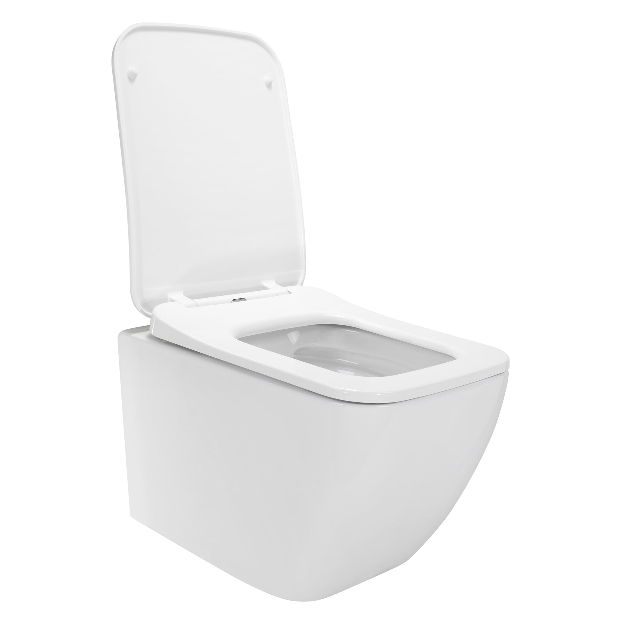 CUBE - Sanita suspensa preta sem aro interno - tampa de fecho suave incluída