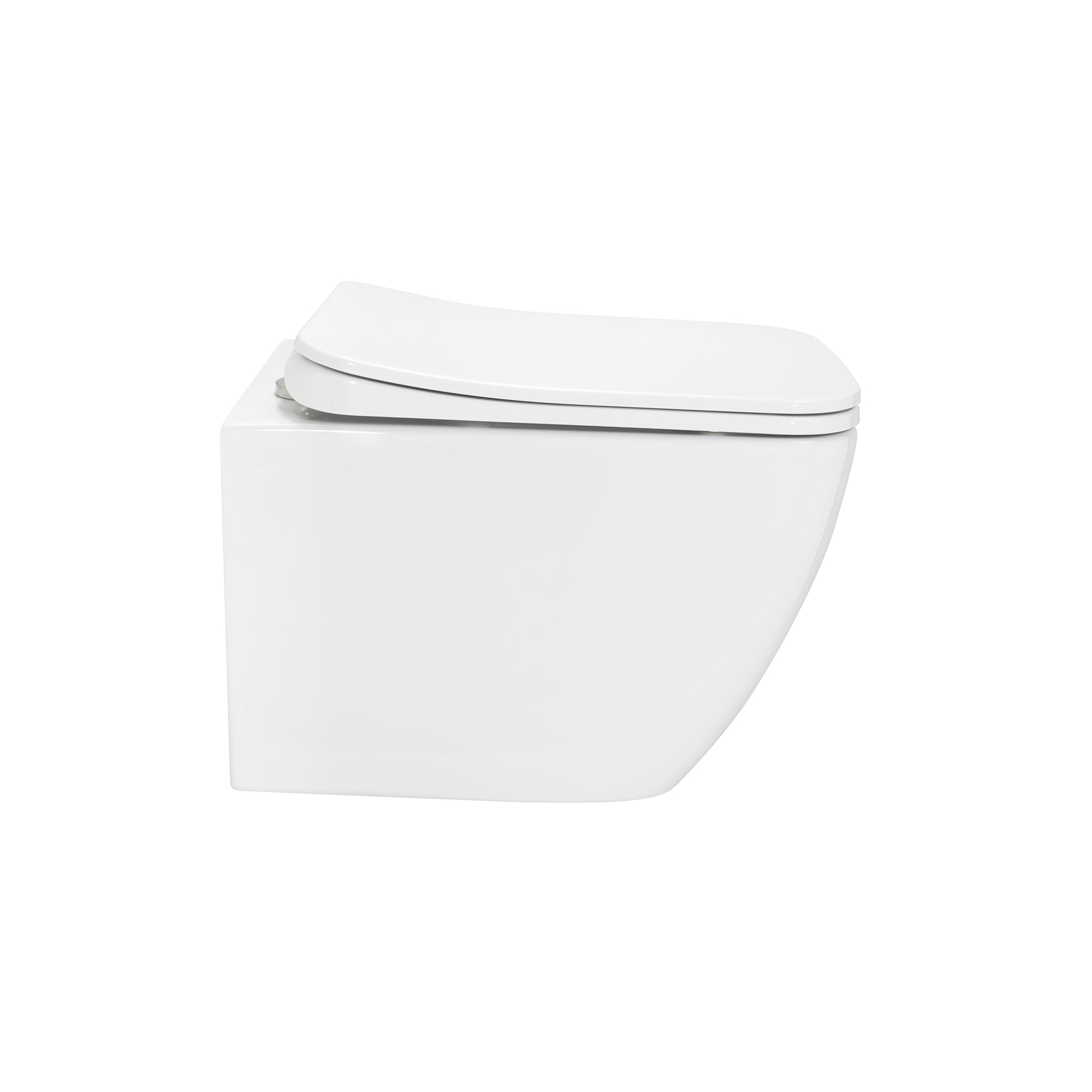 CUBE - Sanita suspensa preta sem aro interno - tampa de fecho suave incluída