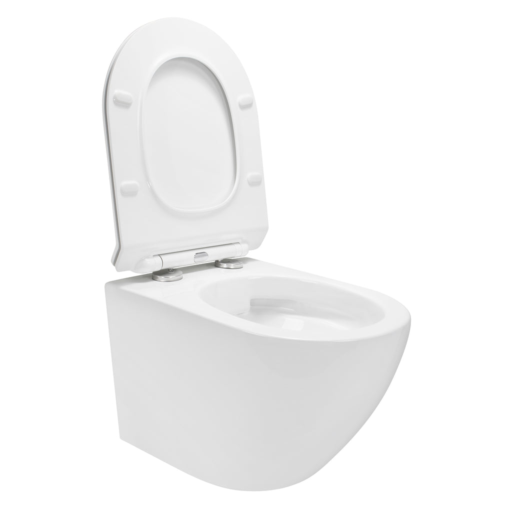 FRANCO - Sanita suspensa preta sem aro interno - tampa de fecho suave incluída