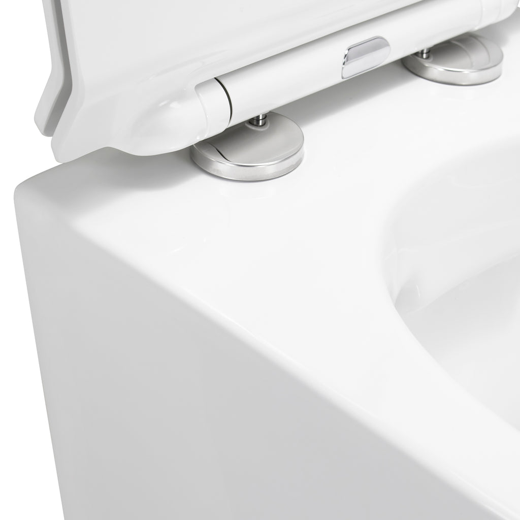 FRANCO - Sanita suspensa preta sem aro interno - tampa de fecho suave incluída