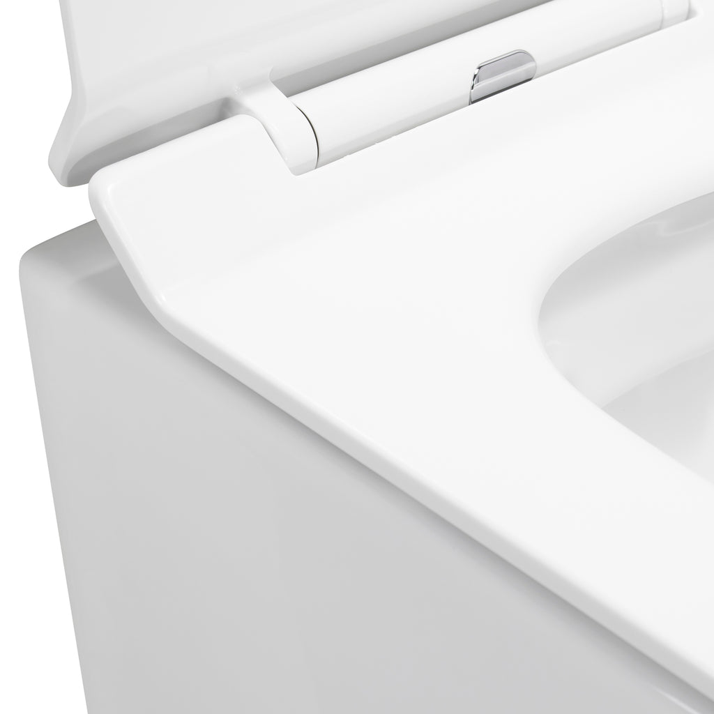 FRANCO - Sanita suspensa preta sem aro interno - tampa de fecho suave incluída