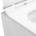 FRANCO - Sanita suspensa preta sem aro interno - tampa de fecho suave incluída