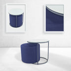 JASPER - Mesa de apoio com pufe embutido