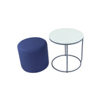 JASPER - Mesa de apoio com pufe embutido