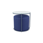 JASPER - Mesa de apoio com pufe embutido