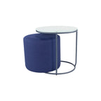 JASPER - Mesa de apoio com pufe embutido