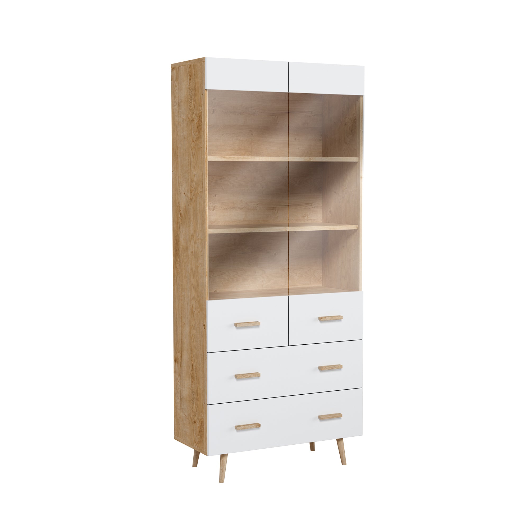 NIZZA – Vitrina Branca ou Cinzenta com 1 ou 2 Colunas | W1D2S / W2D2S