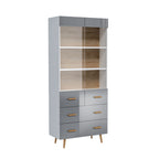 NIZZA – Vitrina Branca ou Cinzenta com 1 ou 2 Colunas | W1D2S / W2D2S