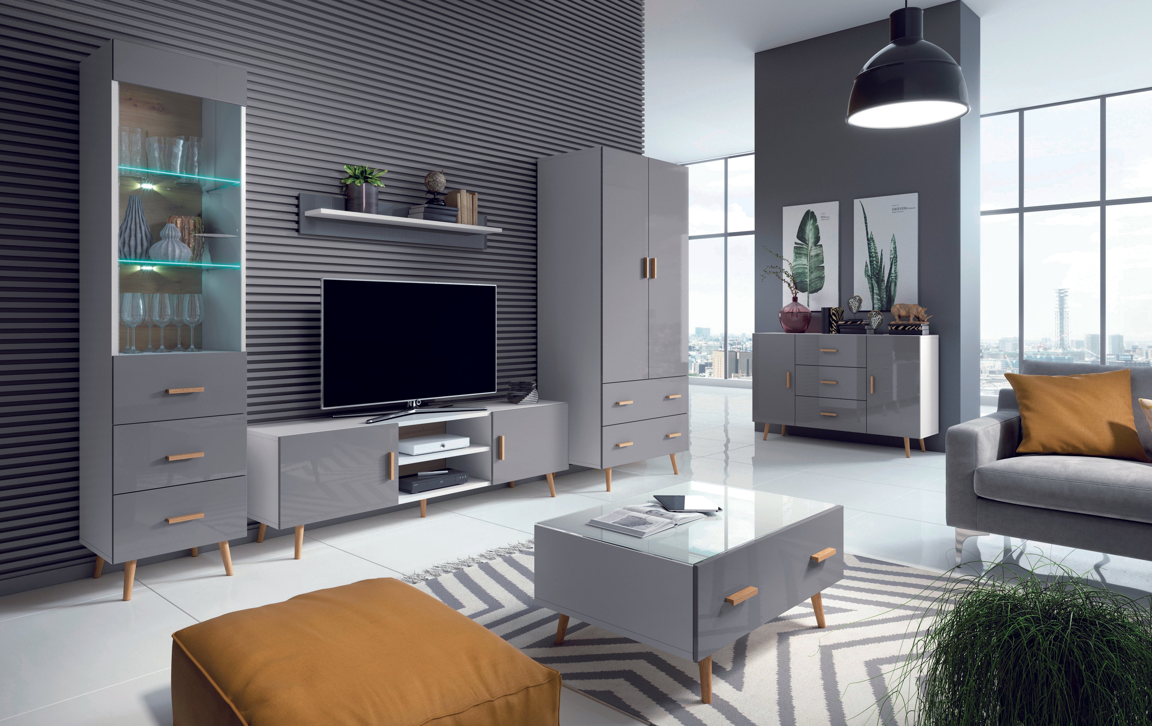 NIZZA - Mesa de centro branca ou cinzenta | ST