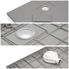 BOREAL - Base de duche branca antiderrapante, resistente, duradoura e fácil de limpar - Inc. sifão