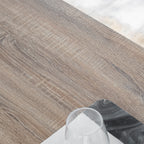 GAVIN – Mesa de Bar 110x50 cm, Altura 105 cm, com 2 Prateleiras e Porta-Copos, Estrutura em Aço, Estilo Industrial, Preto