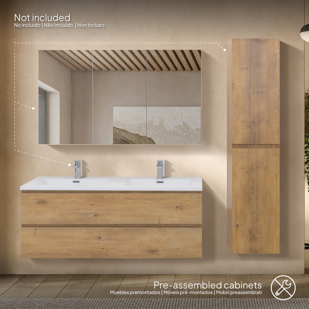 Atena – Móvel de Lavatório Suspenso com Gaveta Soft-Close | Vários Tamanhos e Cores