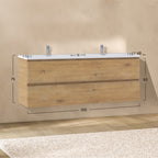 Atena – Móvel de Lavatório Suspenso com Gaveta Soft-Close | Vários Tamanhos e Cores