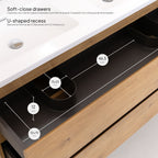 Atena - Conjunto de Casa de Banho Suspenso - Disponível em 60, 80, 100 e 120 cm - Várias Cores