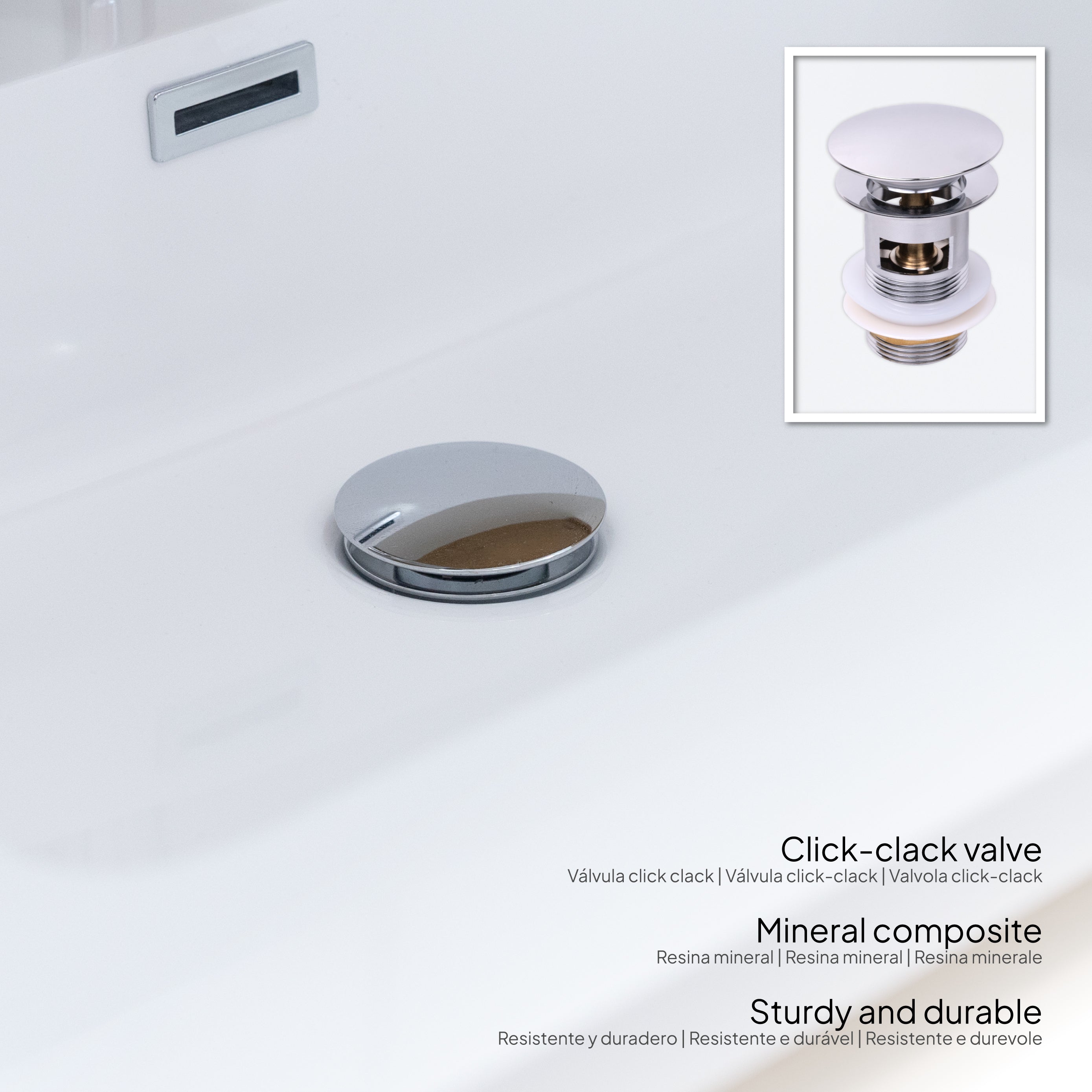 Atena – Móvel de Lavatório Suspenso com Gaveta Soft-Close | Vários Tamanhos e Cores