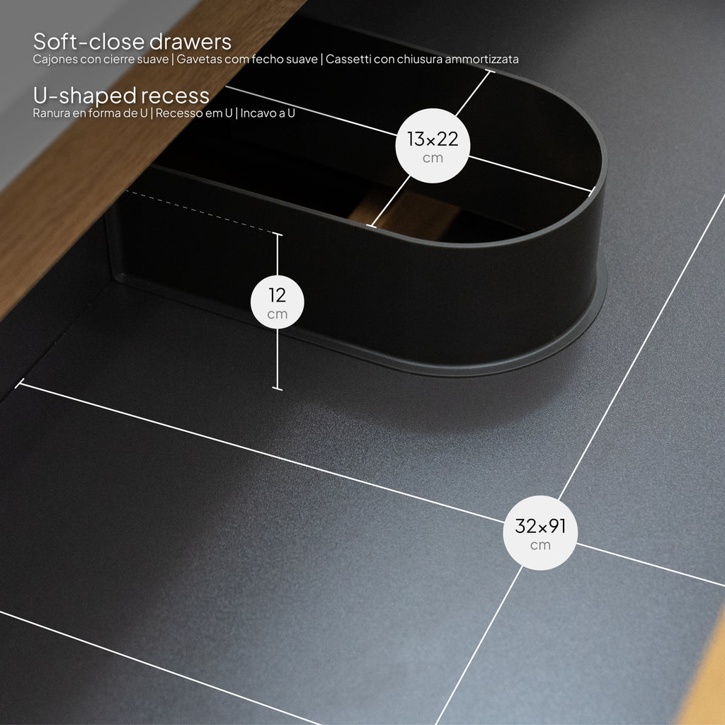 Atena - Conjunto de Casa de Banho Suspenso - Disponível em 60, 80, 100 e 120 cm - Várias Cores