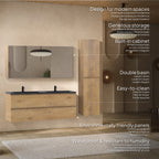 Atena - Conjunto de Casa de Banho Suspenso - Disponível em 60, 80, 100 e 120 cm - Várias Cores