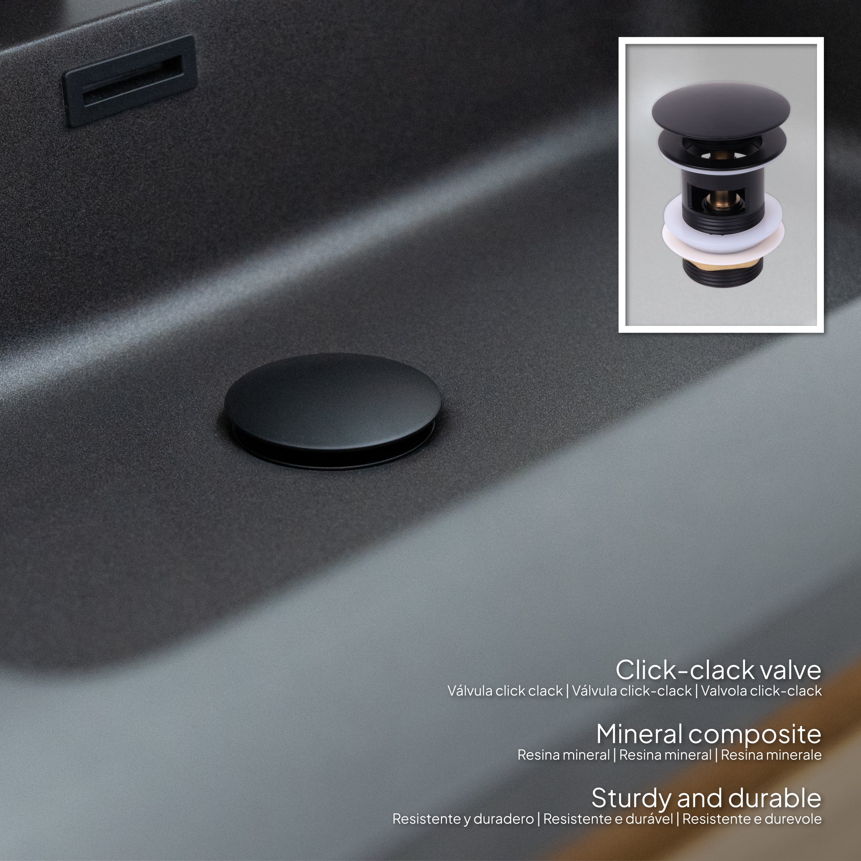 Atena – Móvel de Lavatório Suspenso com Gaveta Soft-Close | Vários Tamanhos e Cores