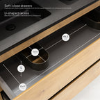 Atena - Conjunto de Casa de Banho Suspenso - Disponível em 60, 80, 100 e 120 cm - Várias Cores