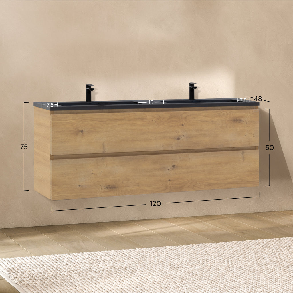 Atena – Móvel de Lavatório Suspenso com Gaveta Soft-Close | Vários Tamanhos e Cores